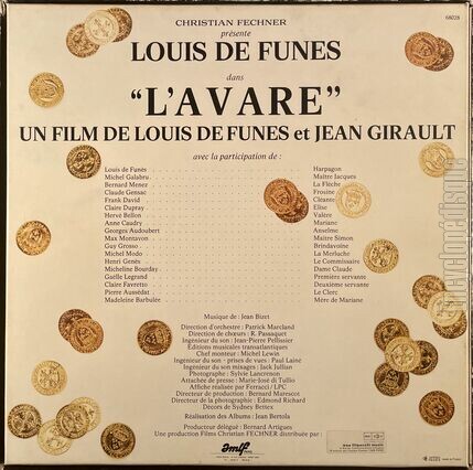 [Pochette de L’Avare (B.O.F.  Films ) - verso]