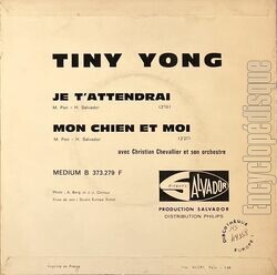 [Pochette de Je t’attendrai (Tiny YONG) - verso]