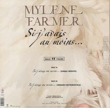 [Pochette de Si j’avais au moins… (Mylne FARMER) - verso]