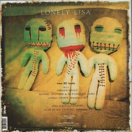 [Pochette de Lonely Lisa - Remixes (Mylne FARMER) - verso]