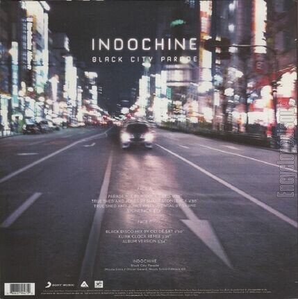 [Pochette de Black city parade (INDOCHINE) - verso]