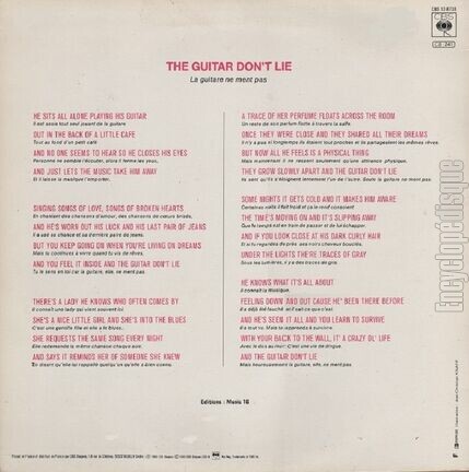 [Pochette de The guitar don’t lie (Joe DASSIN) - verso]