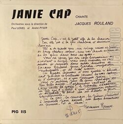 [Pochette de Laisse couler la rivire (Janie CAP) - verso]