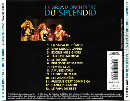 [Pochette de La salsa du dmon (Le GRAND ORCHESTRE DU SPLENDID) - verso]