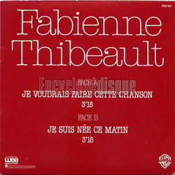 [Pochette de Je voudrais faire cette chanson (Fabienne THIBEAULT)]