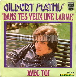 [Pochette de Dans tes yeux une larme (Gilbert MATHIS)]