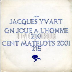 [Pochette de On joue  l’homme (Jacques YVART)]