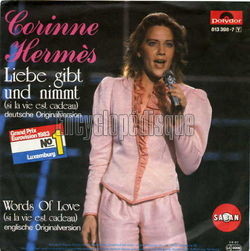 [Pochette de Liebe gibt und  nimmt (version allemande) (Corinne HERMS)]