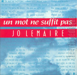 [Pochette de Un mot ne suffit pas (Jo LEMAIRE)]