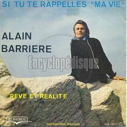 [Pochette de Si tu te rappelles ma vie (Alain BARRIRE)]