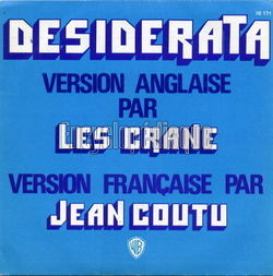 [Pochette de Desiderata (Jean COUTU)]