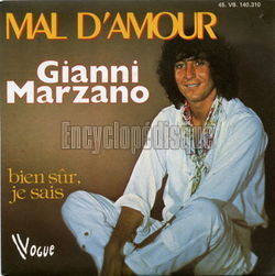 [Pochette de Mal d’amour (Gianni MARZANO)]