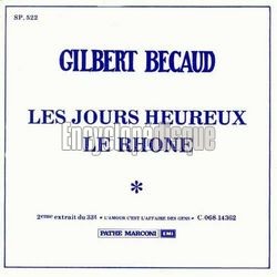 [Pochette de Les jours heureux (Gilbert BCAUD)]