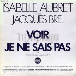 [Pochette de Voir (Isabelle AUBRET)]