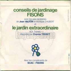 [Pochette de Conseils de jardinage Fisons (Monique THUBERT et Jean VALTON) - verso]