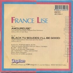 [Pochette de Amoureuse (FRANCE-LISE) - verso]