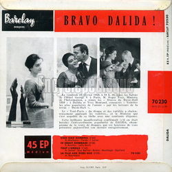 [Pochette de Ciao ciao bambina (Piove) (DALIDA) - verso]