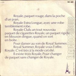 [Pochette de Royal summer (ANARCHIC SYSTEM) - verso]