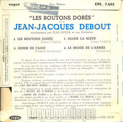 [Pochette de Les boutons dors (Jean-Jacques DEBOUT) - verso]