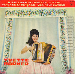 [Pochette de Il faut savoir (Yvette HORNER)]