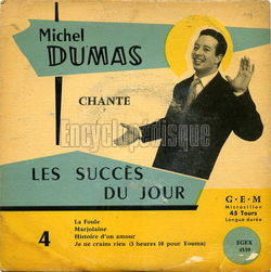 [Pochette de Chante les succs du jour - N4 (Michel DUMAS)]