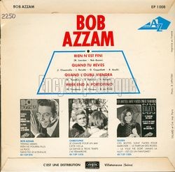 [Pochette de Rien n’est fini (Bob AZZAM) - verso]