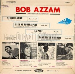 [Pochette de Yeshilli aman (Bob AZZAM) - verso]