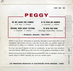 [Pochette de Ne me laisse pas l’aimer (PEGGY) - verso]