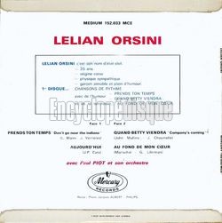 [Pochette de Prends ton temps (Llian ORSINI) - verso]