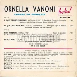 [Pochette de Chante en franais (Ornella VANONI) - verso]