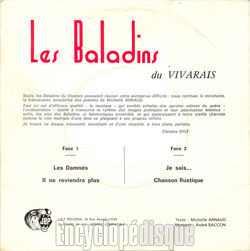 [Pochette de Les damns (Les BALADINS DU VIVARAIS) - verso]