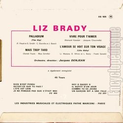 [Pochette de Palladium (Liz BRADY) - verso]