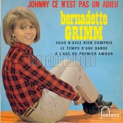 [Pochette de Johnny, ce n’est pas un adieu (Bernadette GRIMM)]