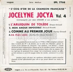 [Pochette de L’arlequin de Tolde - Vol. 4 (Jocelyne JOCYA) - verso]