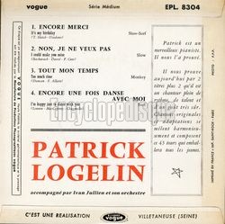 [Pochette de Encore merci (Patrick LOGELIN) - verso]