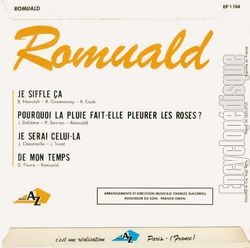 [Pochette de Je siffle a (ROMUALD) - verso]