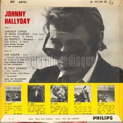 [Pochette de Cheveux longs et ides courtes - 24me srie (Johnny HALLYDAY) - verso]