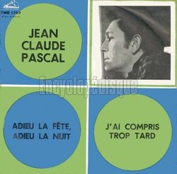 [Pochette de Adieu la fte, adieu la nuit (Jean-Claude PASCAL)]