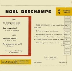 [Pochette de Ce n’est jamais assez (Nol DESCHAMPS) - verso]