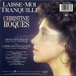 [Pochette de Rves impudiques (Christine ROQUES) - verso]