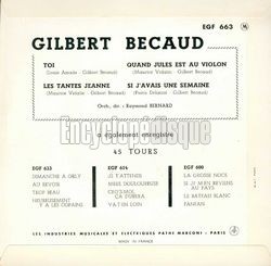 [Pochette de Toi (Gilbert BCAUD) - verso]