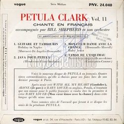 [Pochette de Petula Clark chante en franais Vol.11 (Petula CLARK) - verso]