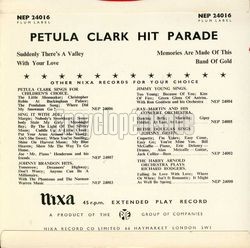 [Pochette de Hit parade (Petula CLARK) - verso]