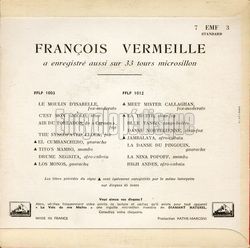 [Pochette de Big mamou (Franois VERMEILLE et Hubert ROSTAING) - verso]