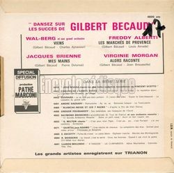 [Pochette de Dansez sur les succs de Gilbert Bcaud (COMPILATION) - verso]