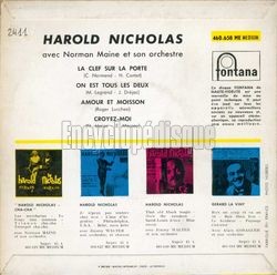 [Pochette de La clef sur la porte (Harold NICHOLAS) - verso]