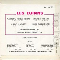 [Pochette de Paris, tu m’as pris dans tes bras (Les DJINNS) - verso]