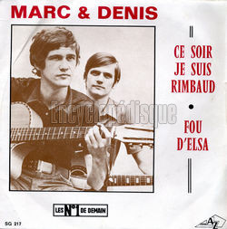 [Pochette de Ce soir je suis Rimbaud (MARC ET DENIS)]