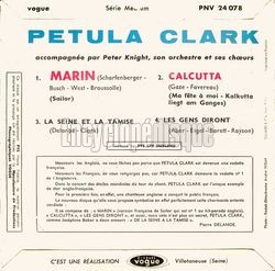 [Pochette de Marin (Petula CLARK) - verso]