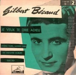 [Pochette de Je veux te dire adieu - N2 (Gilbert BCAUD)]